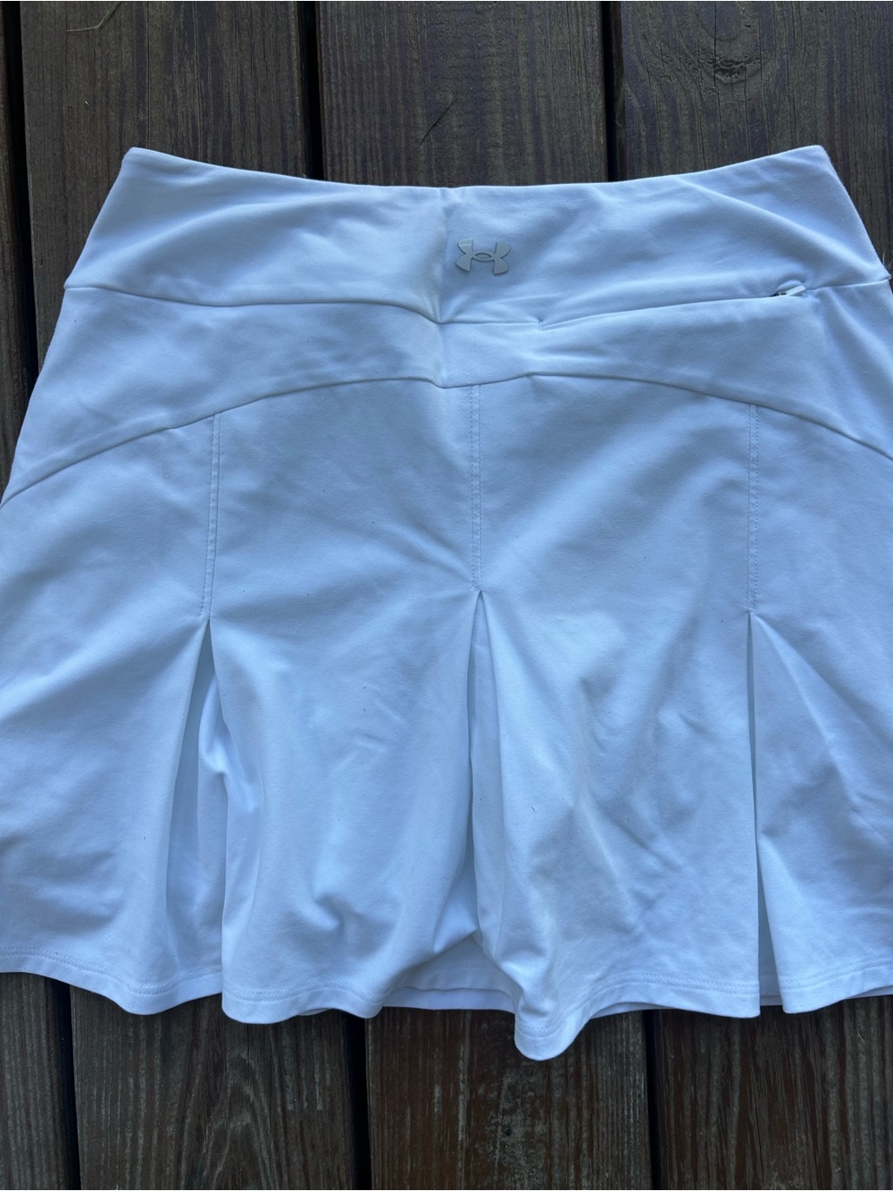 Under Armour HeatGear White Pleated Tennis Golf Skort Size Small